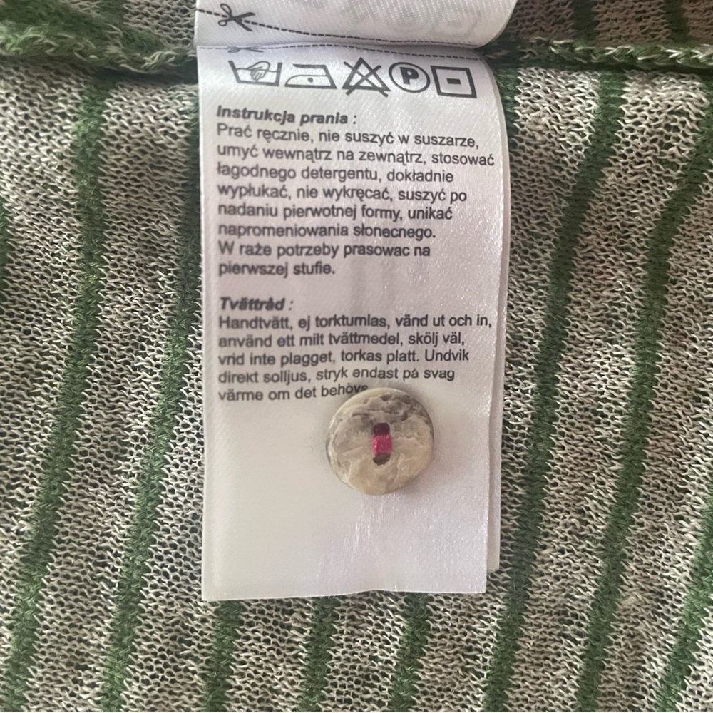 Ivko Green Ornament Pattern Pullover Size M /38 - image 6